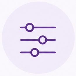 Icon bar with features of a product on a white background
